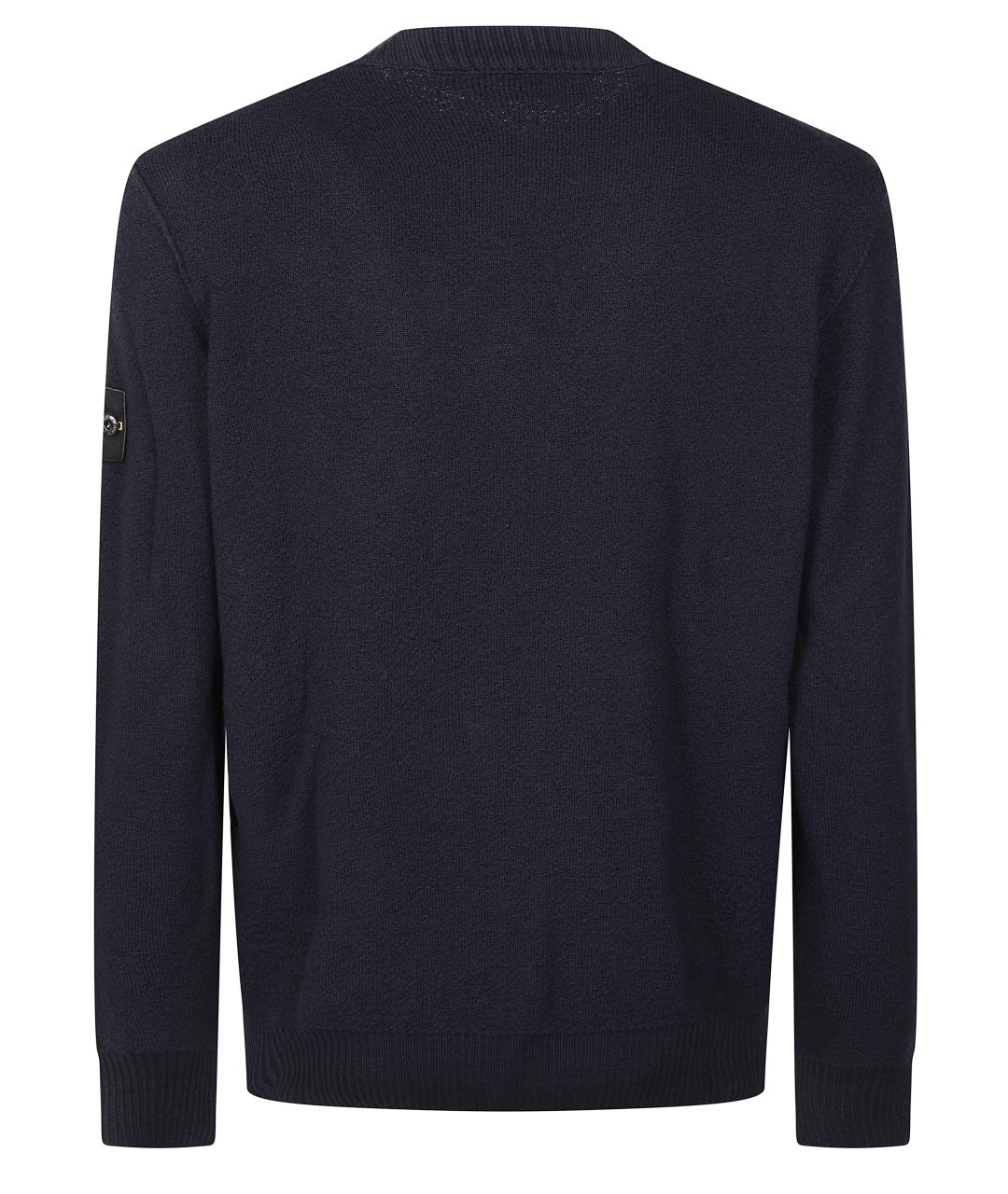STONE ISLAND Синий шерстяной джемпер / свитер, фото 3