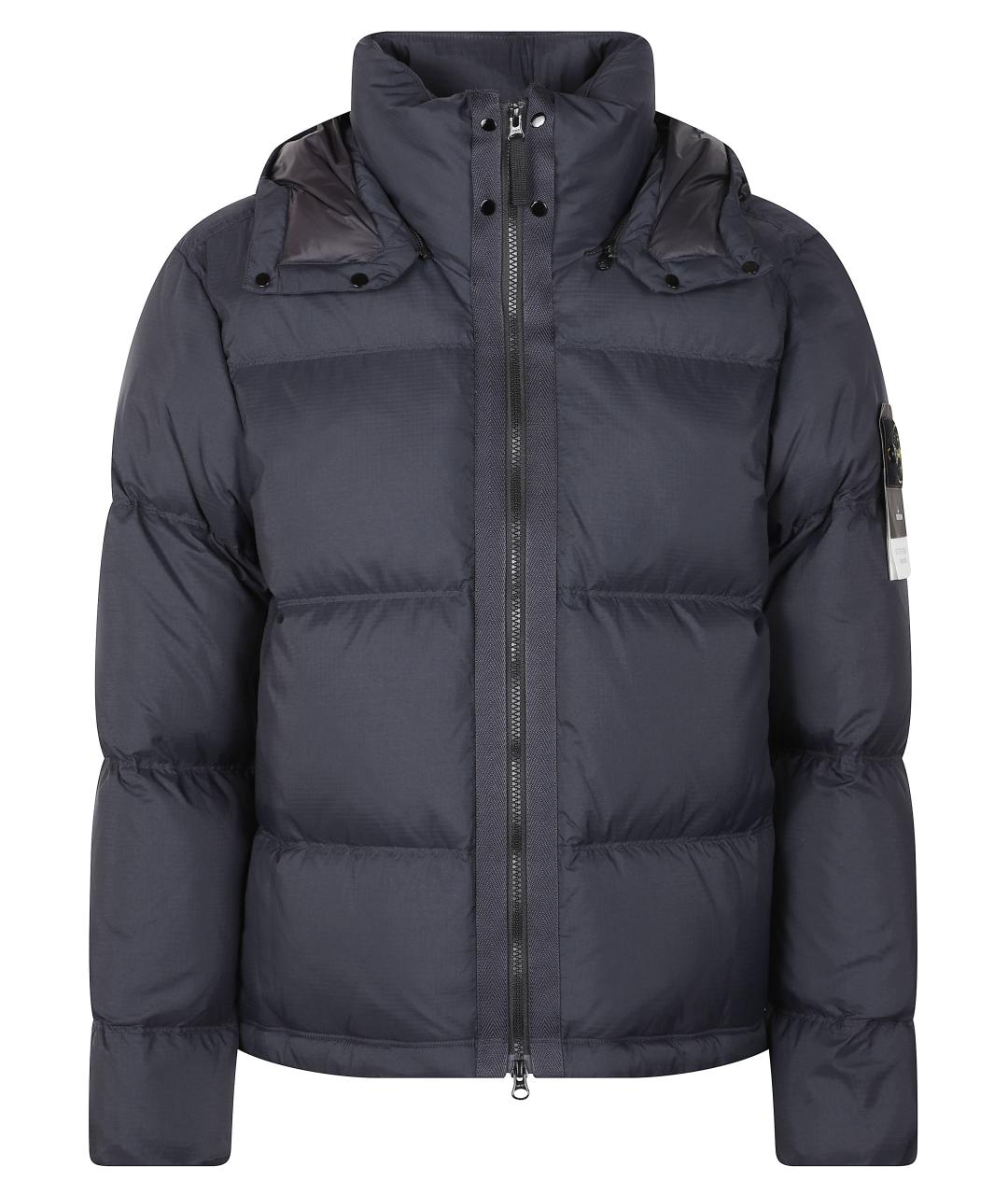 STONE ISLAND Синий полиамидовый пуховик, фото 1