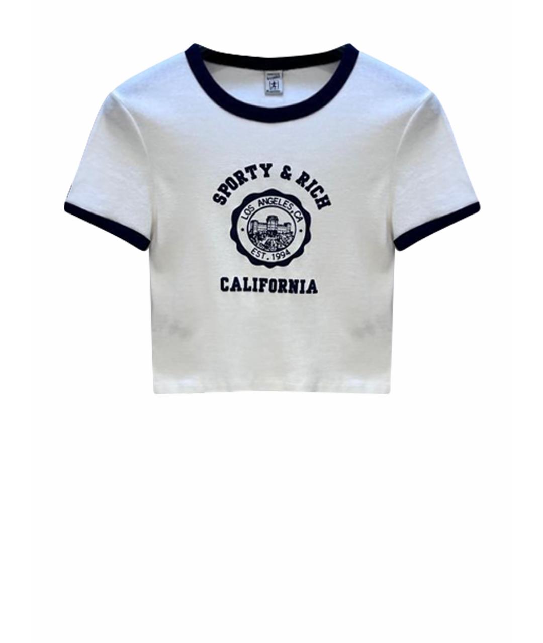 SPORTY AND RICH Белая футболка, фото 1