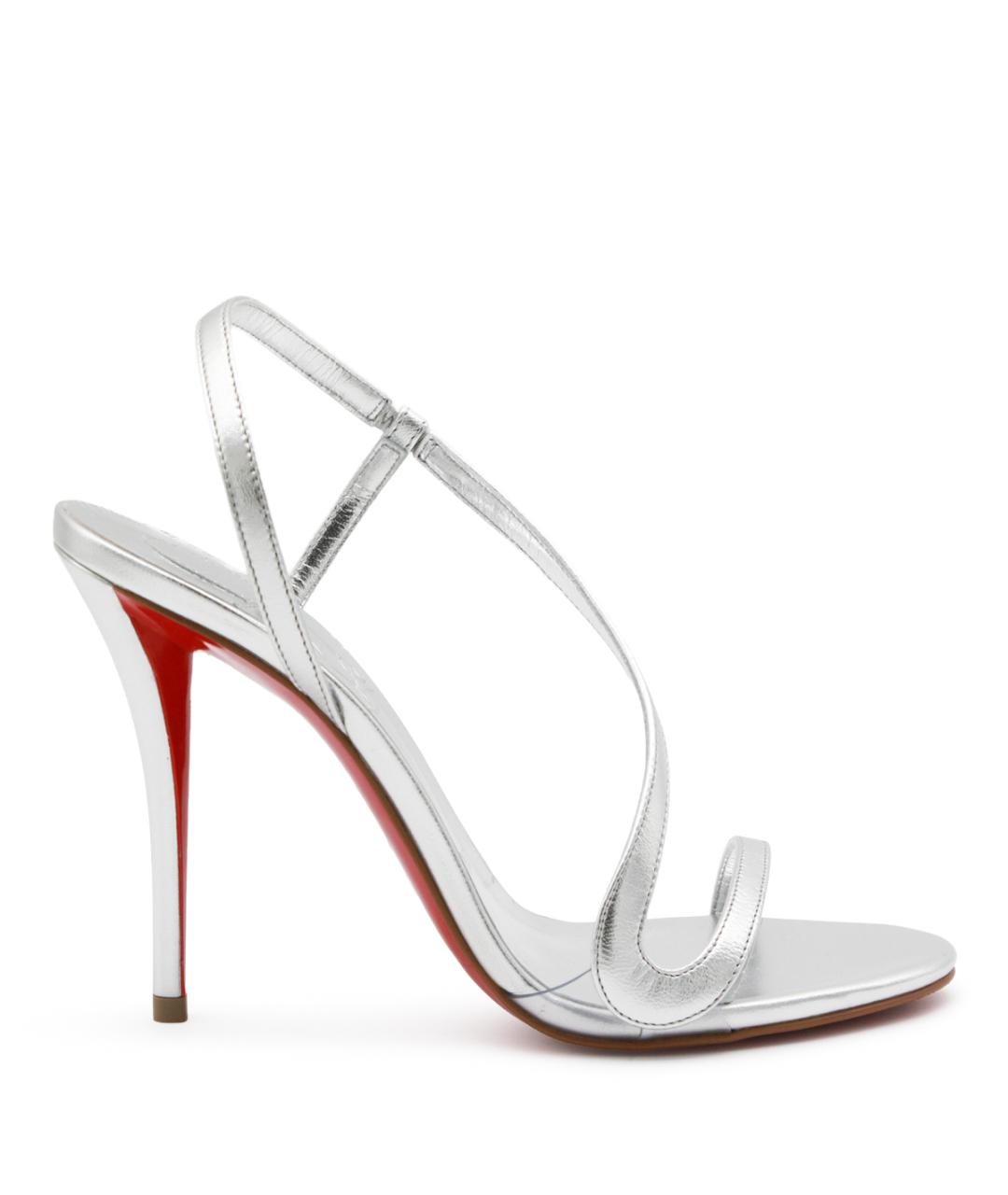 CHRISTIAN LOUBOUTIN Серебряные босоножки, фото 1