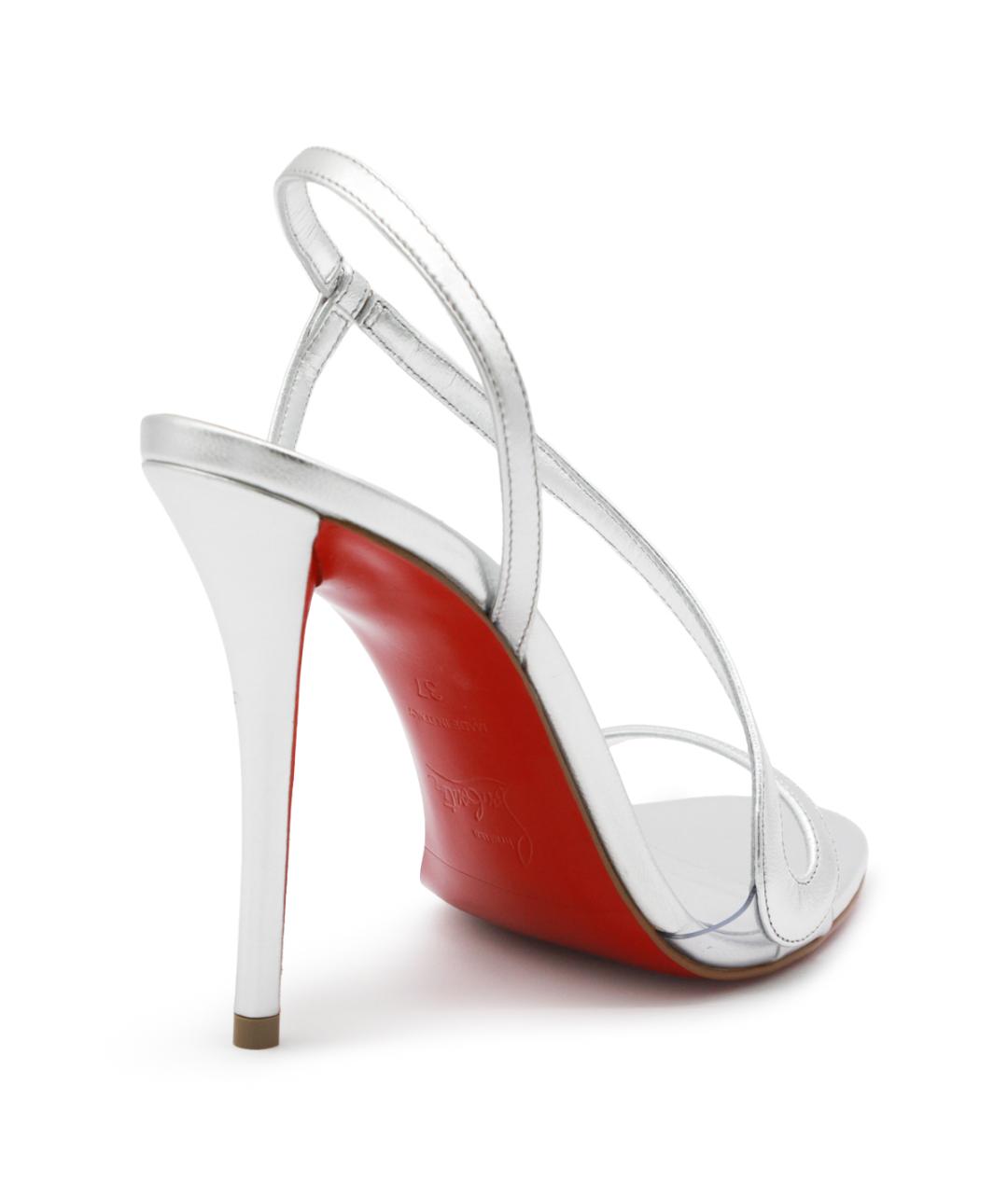 CHRISTIAN LOUBOUTIN Серебряные босоножки, фото 3