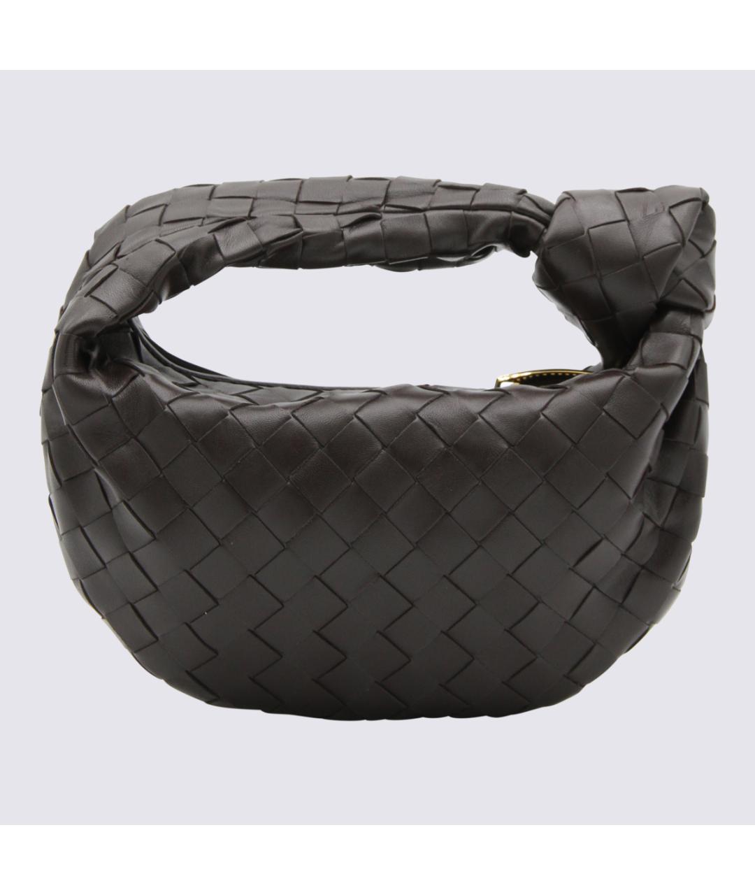BOTTEGA VENETA Коричневая кожаная сумка с короткими ручками, фото 3