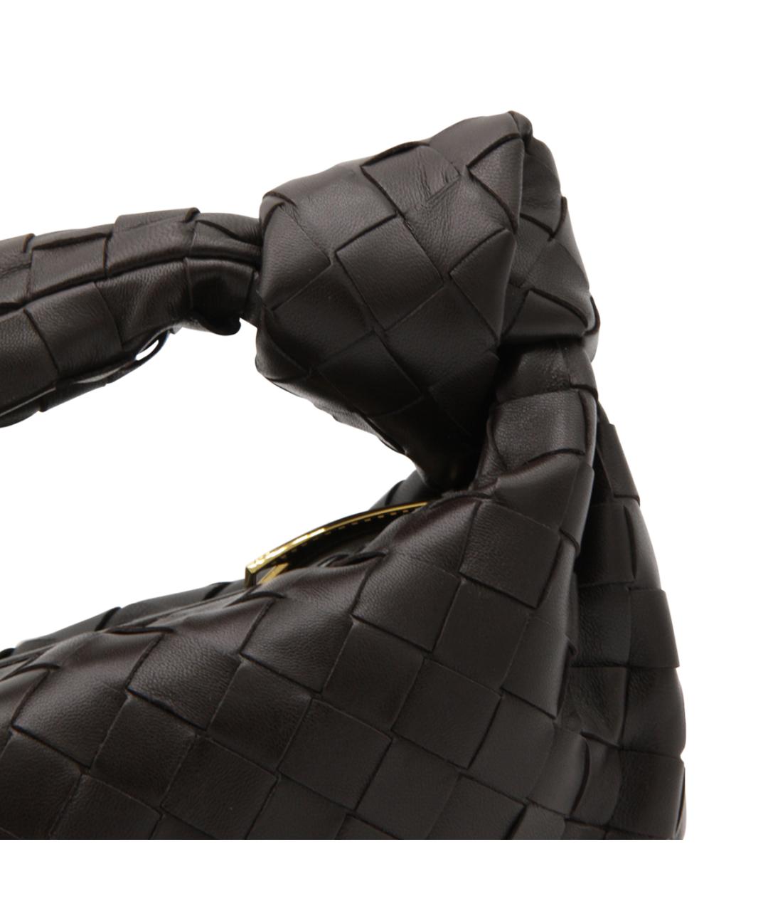 BOTTEGA VENETA Коричневая кожаная сумка с короткими ручками, фото 6