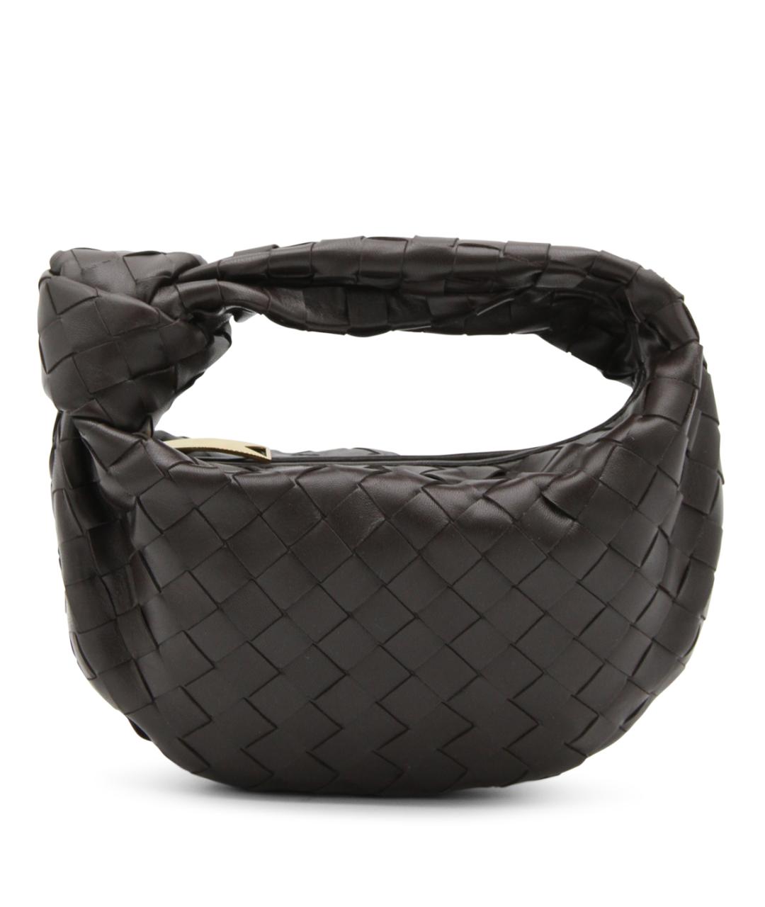 BOTTEGA VENETA Коричневая кожаная сумка с короткими ручками, фото 1