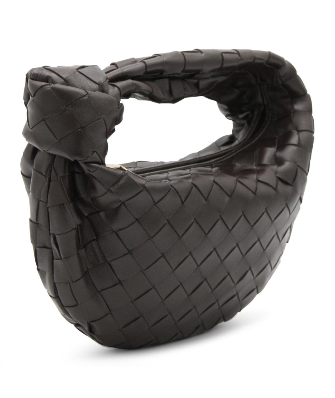 BOTTEGA VENETA Коричневая кожаная сумка с короткими ручками, фото 4