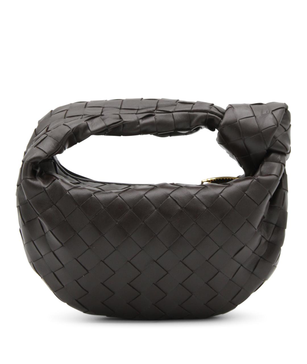 BOTTEGA VENETA Коричневая кожаная сумка с короткими ручками, фото 5