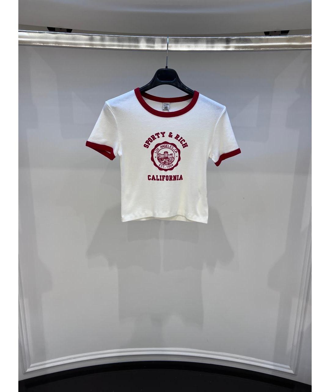 SPORTY AND RICH Белая футболка, фото 3