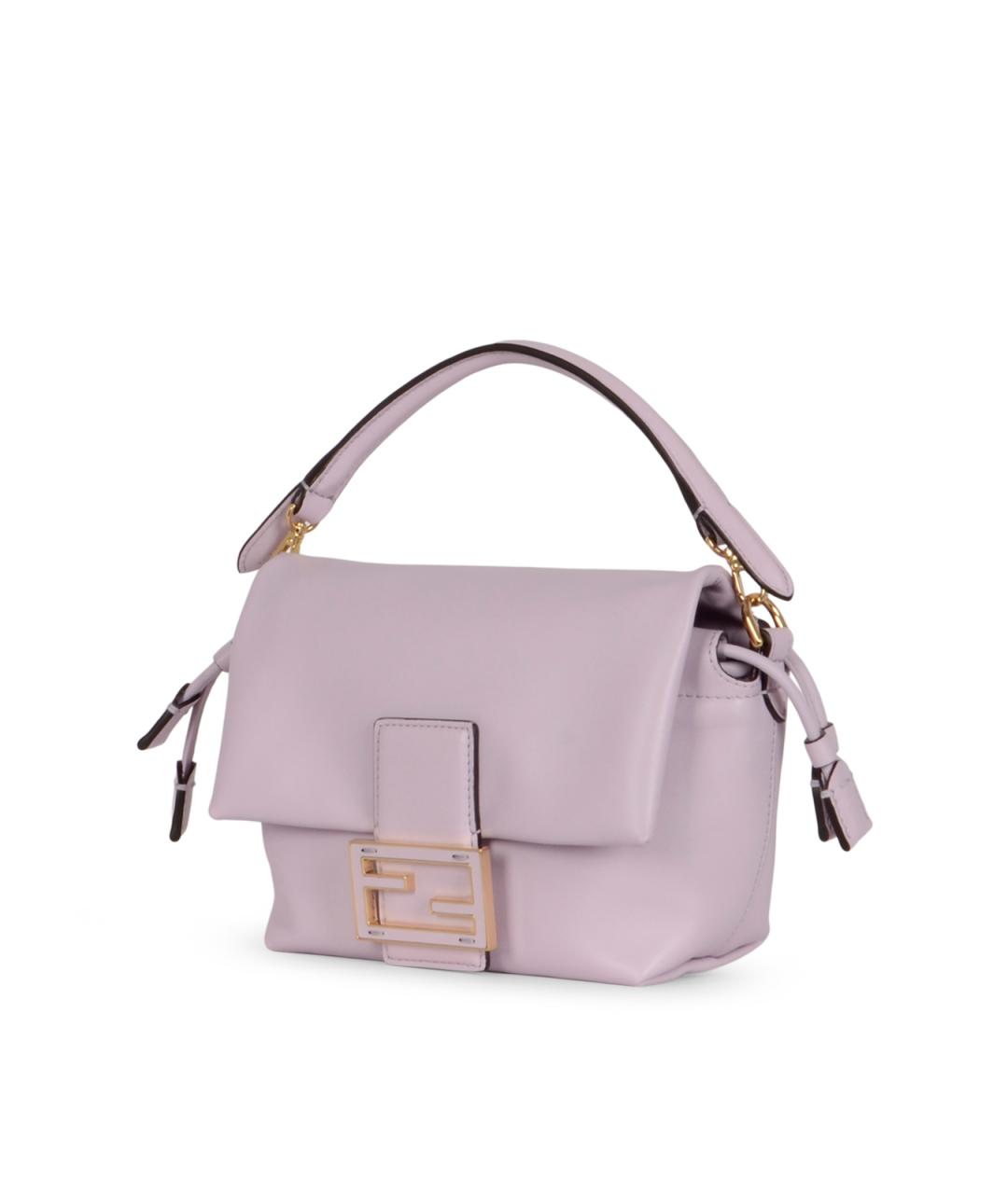 FENDI Фиолетовая кожаная сумка через плечо, фото 4