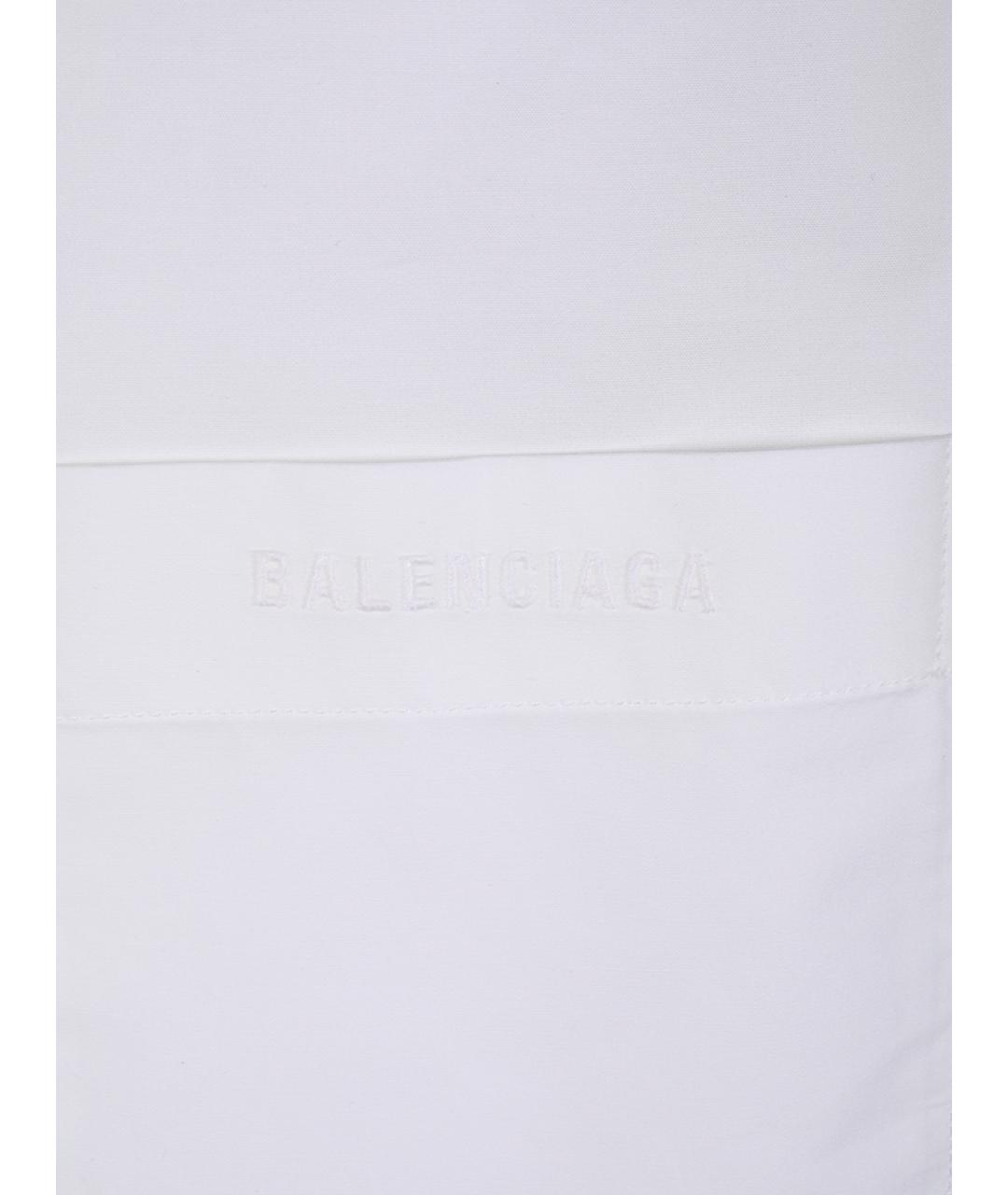 BALENCIAGA Белая хлопковая классическая рубашка, фото 5