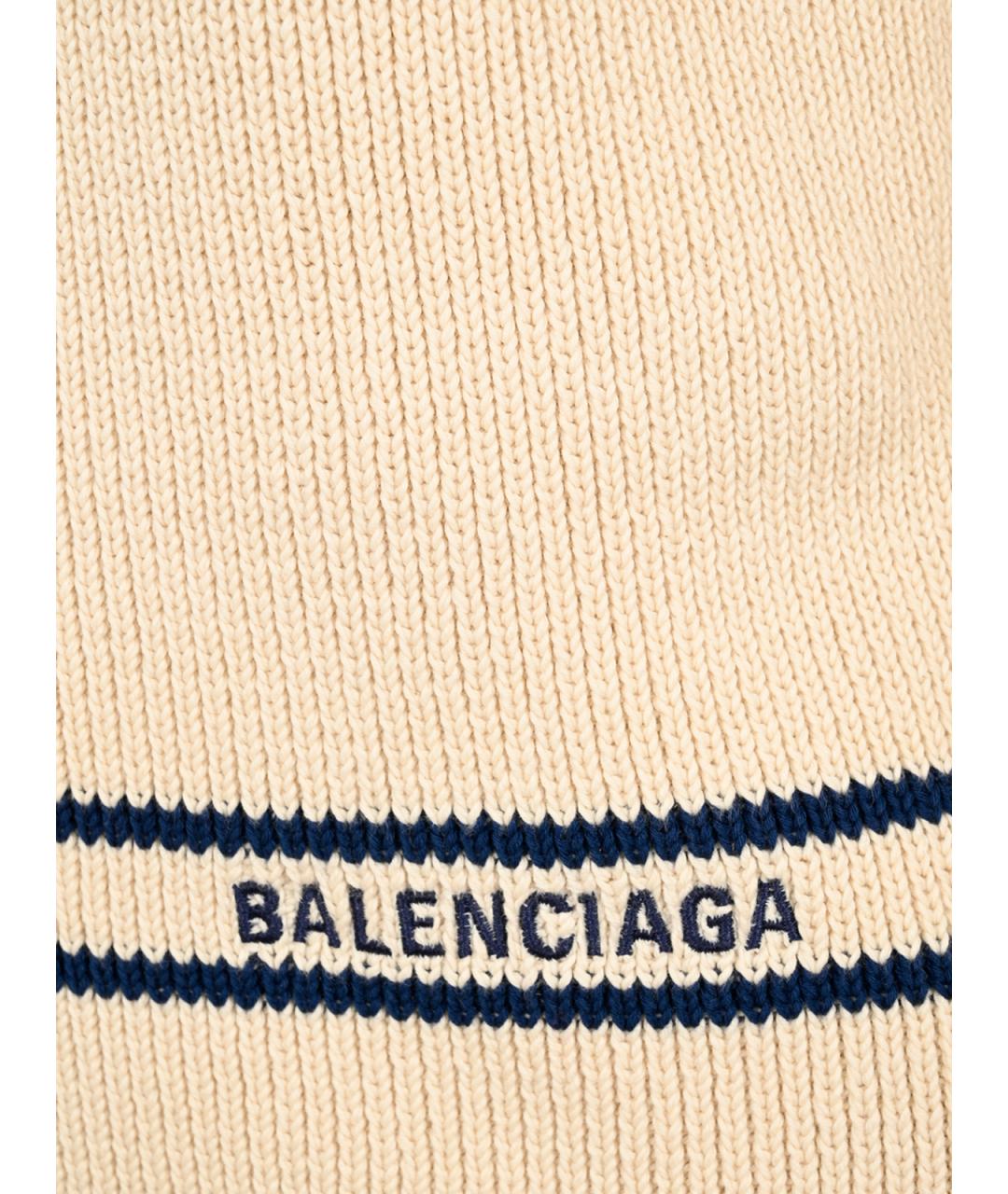 BALENCIAGA Бежевый хлопковый джемпер / свитер, фото 5