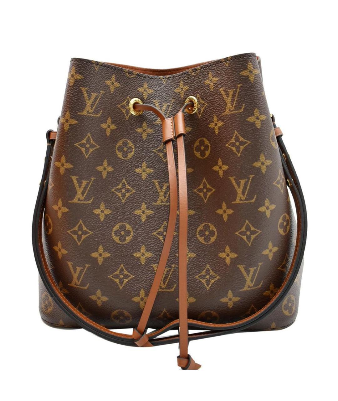 LOUIS VUITTON Коричневая кожаная сумка тоут, фото 1