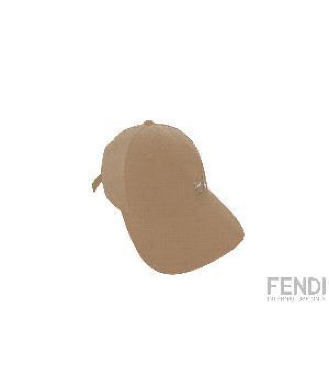 FENDI Бежевая хлопковая кепка/бейсболка, фото 5