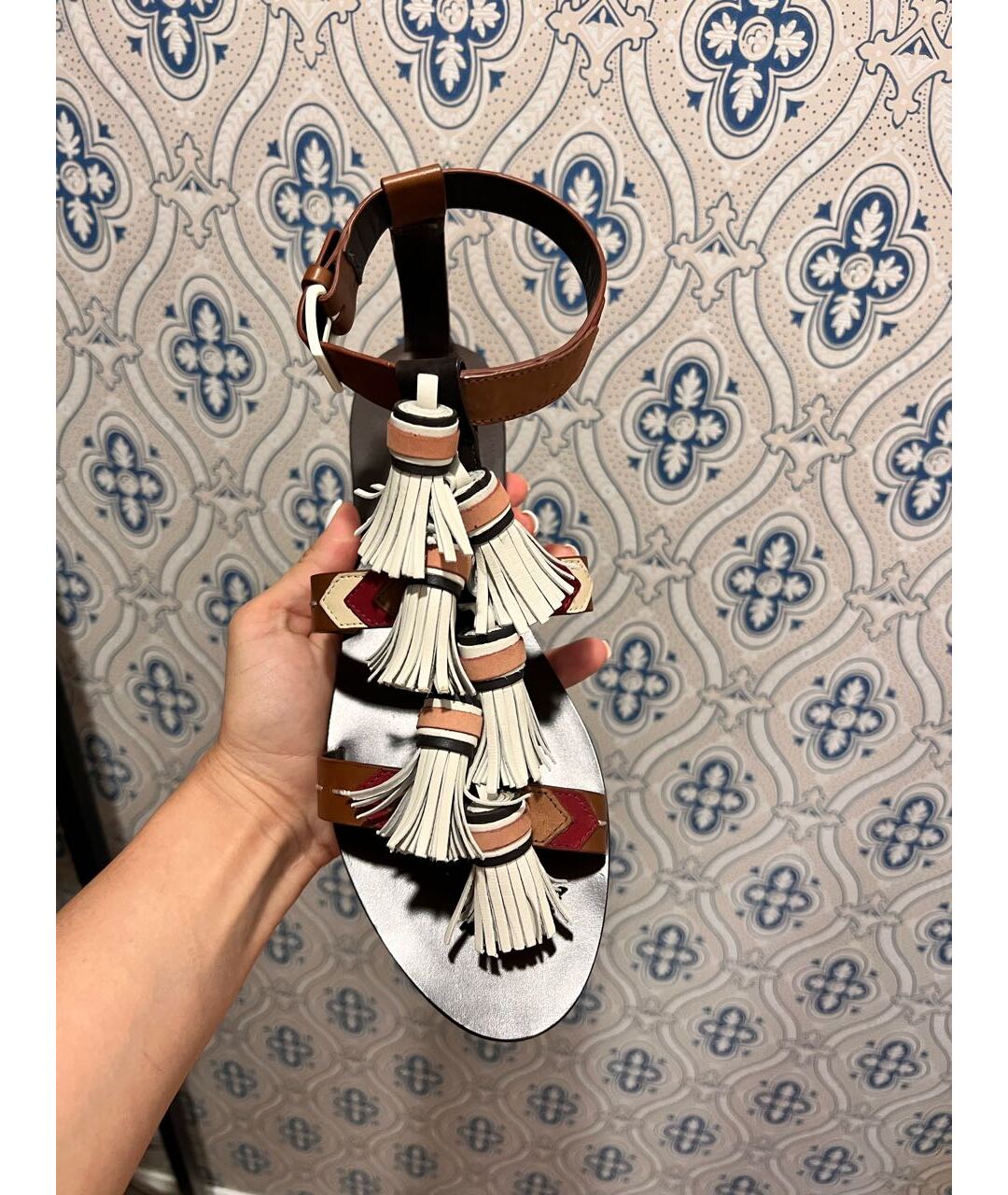 TORY BURCH Коричневые кожаные сандалии, фото 3