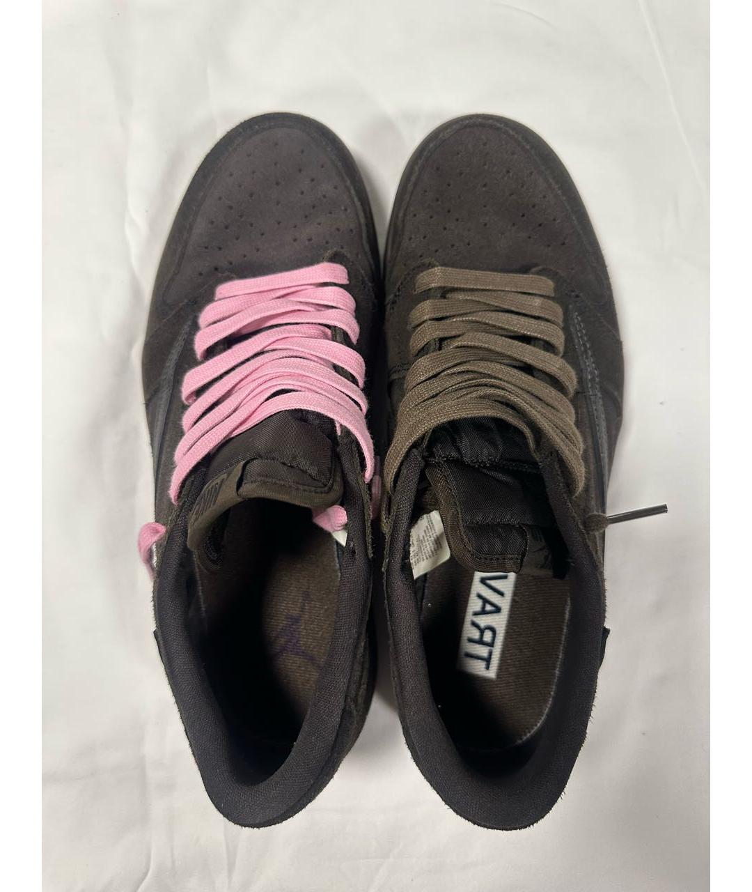 NIKE Коричневые замшевые низкие кроссовки / кеды, фото 3