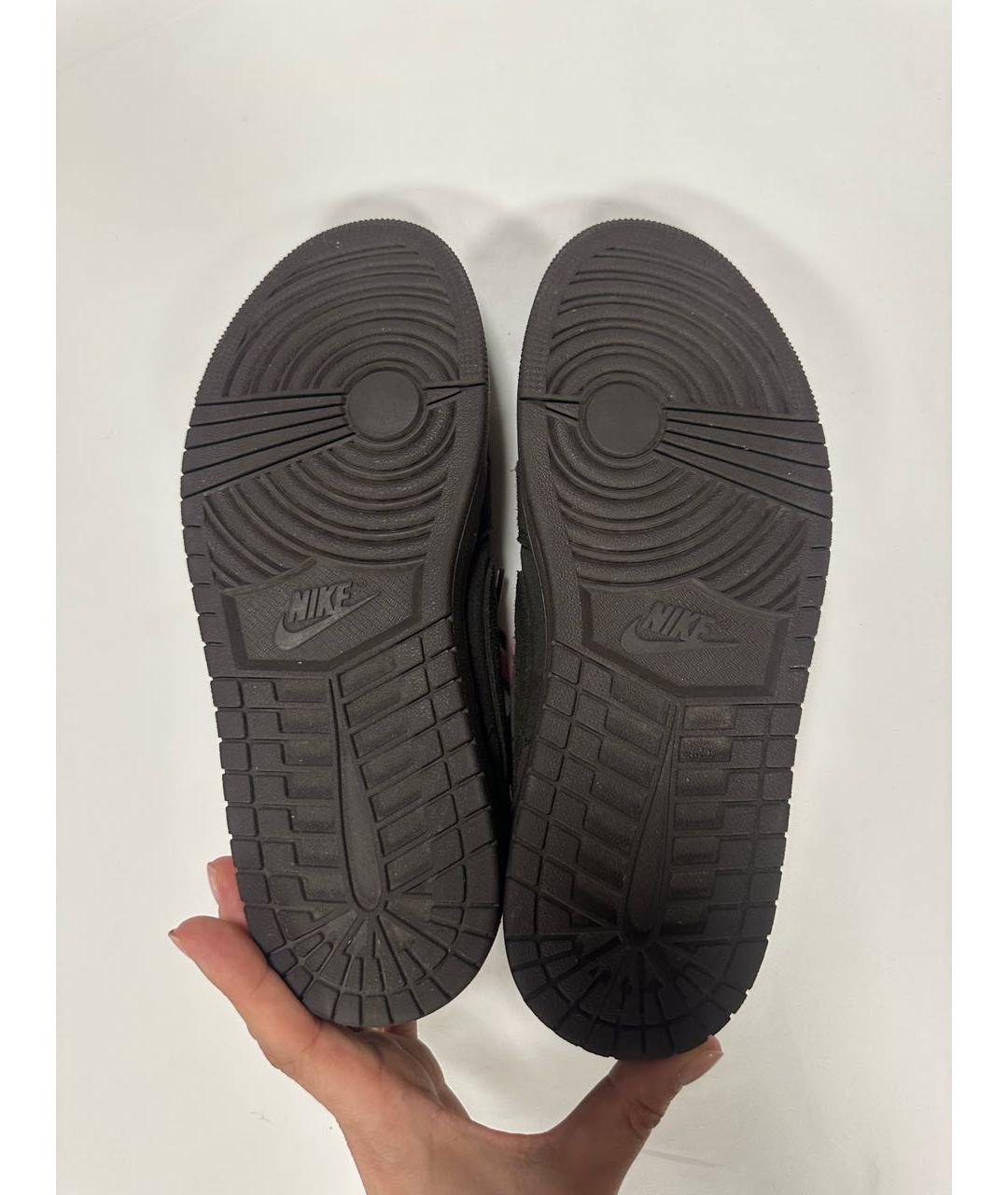 NIKE Коричневые замшевые низкие кроссовки / кеды, фото 5