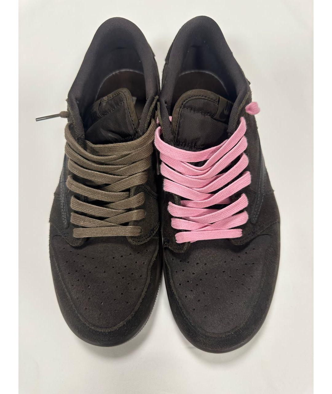NIKE Коричневые замшевые низкие кроссовки / кеды, фото 2