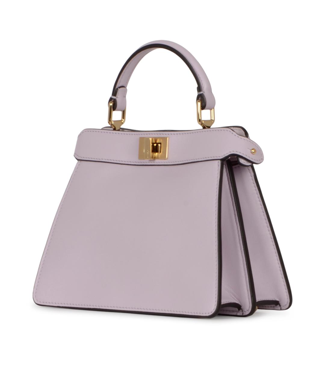 FENDI Розовая кожаная сумка тоут, фото 4