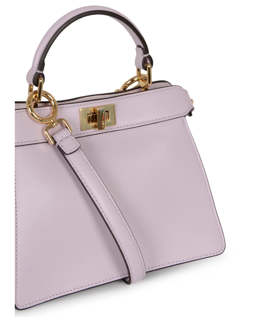 FENDI Розовая кожаная сумка тоут, фото 8