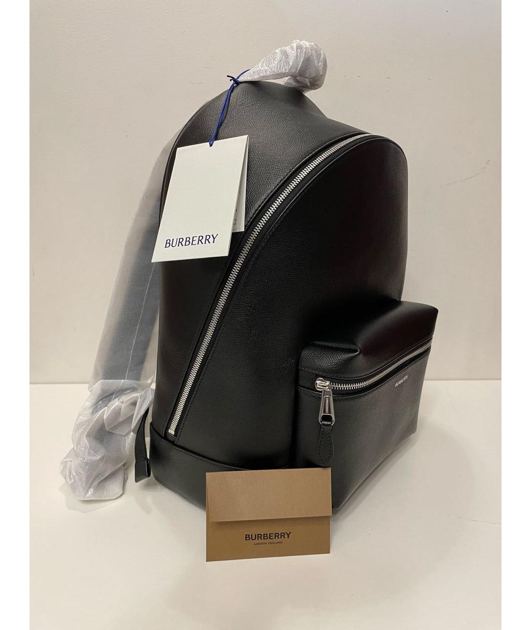BURBERRY Черный кожаный рюкзак, фото 2