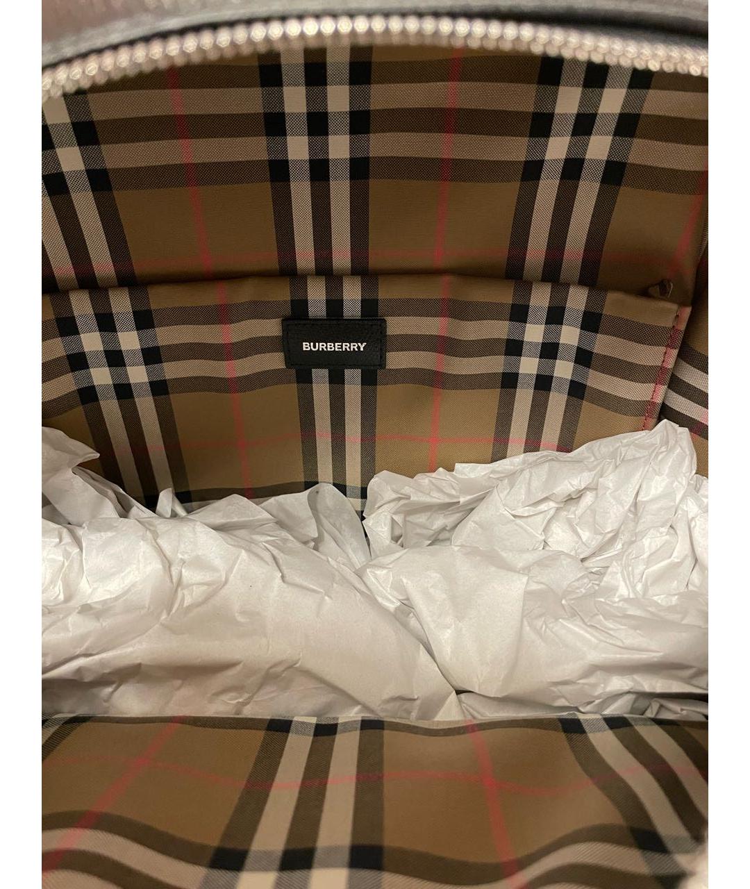 BURBERRY Черный кожаный рюкзак, фото 4