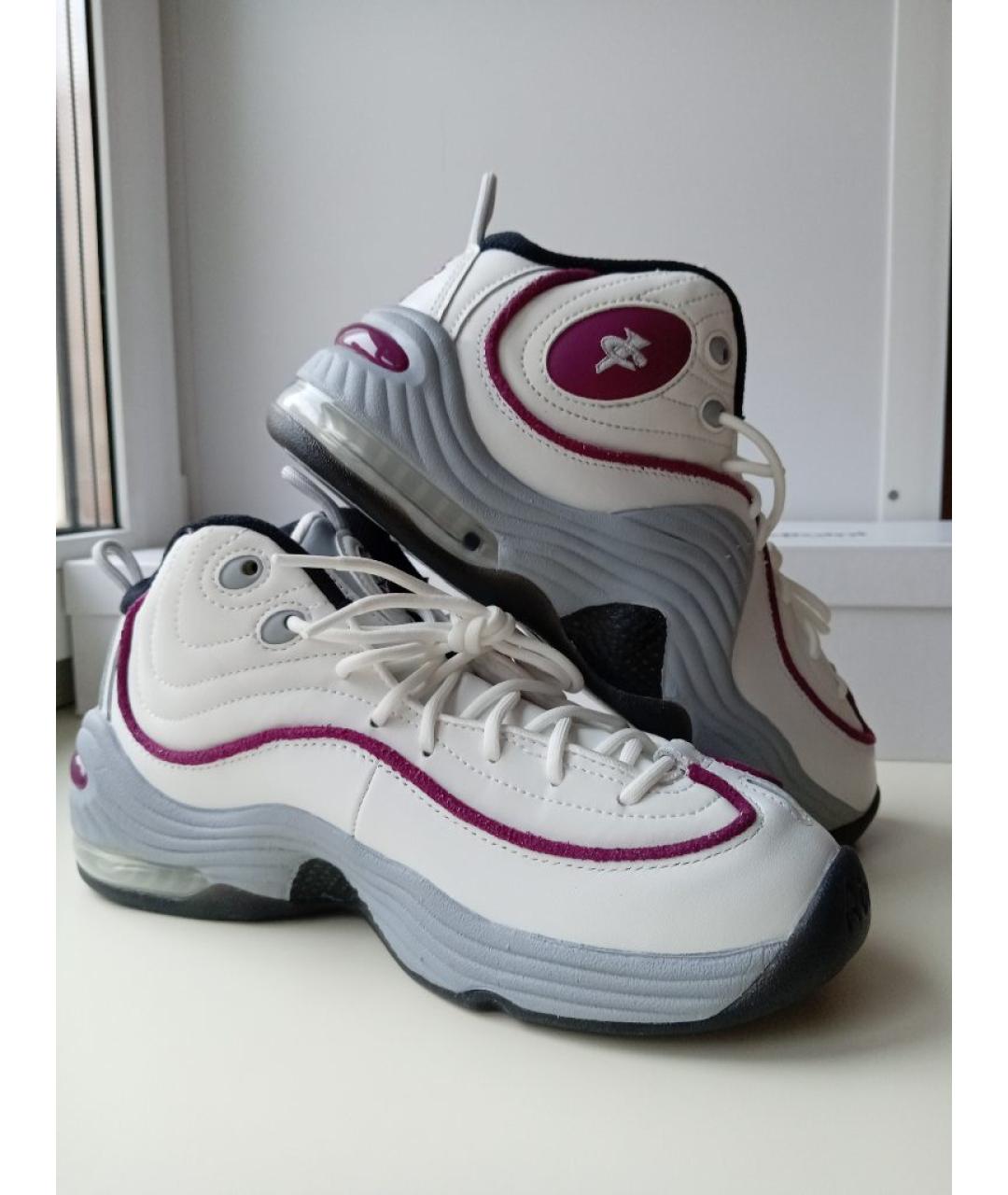 NIKE Белые кожаные кроссовки, фото 5