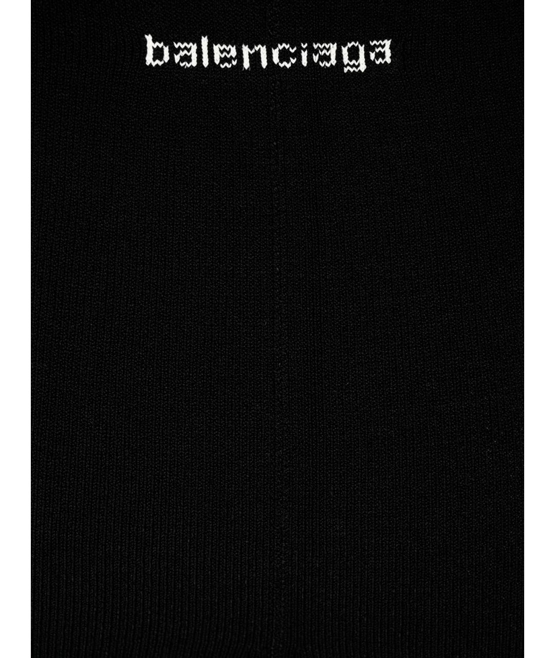 BALENCIAGA Черные полиамидовые леггинсы и велосипедки, фото 6