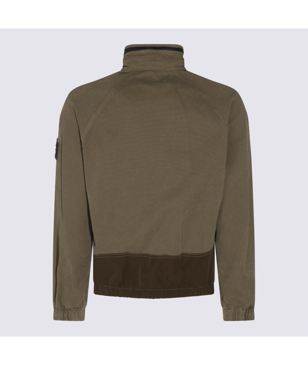 STONE ISLAND Хаки хлопковая куртка, фото 2