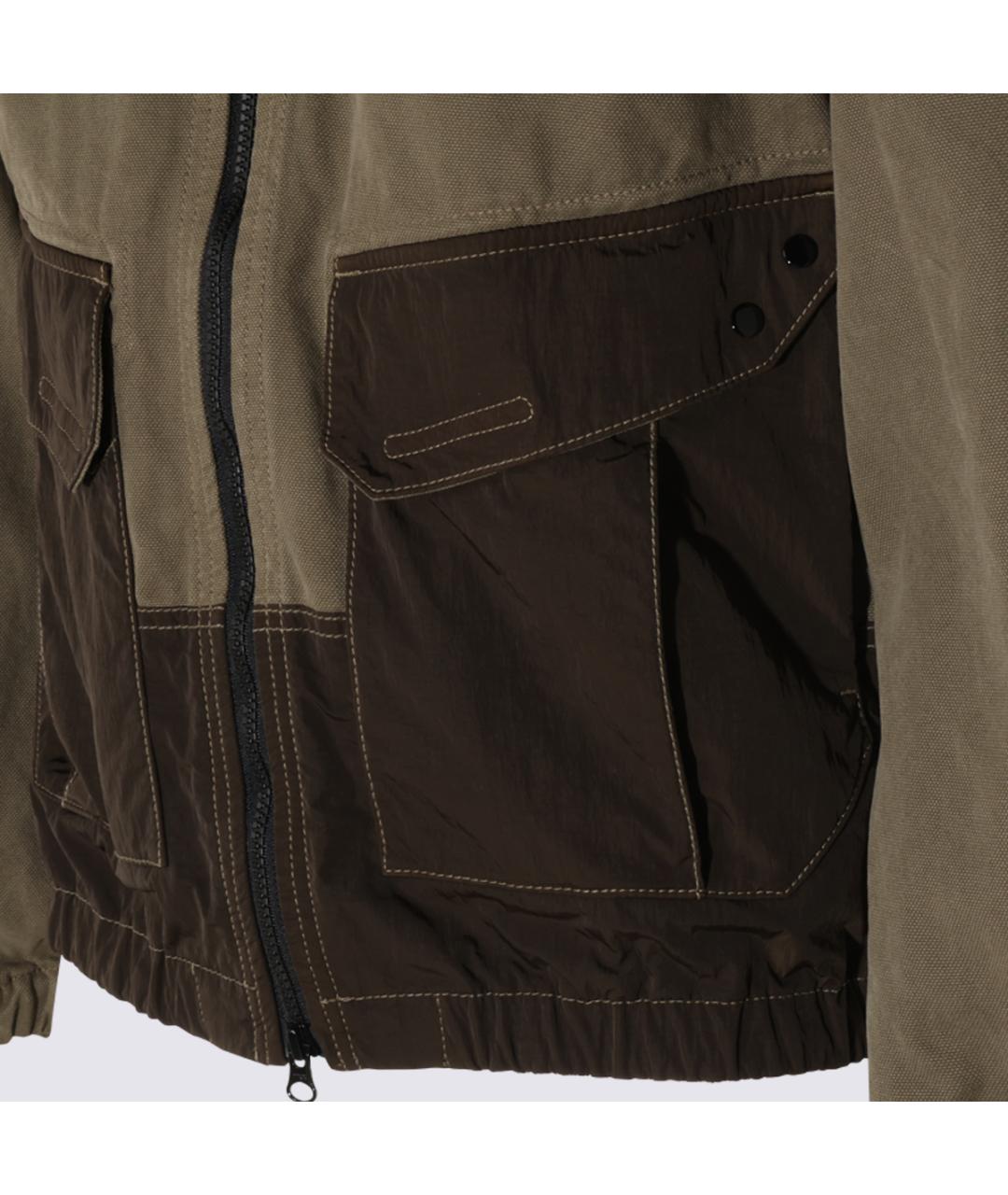 STONE ISLAND Хаки хлопковая куртка, фото 4