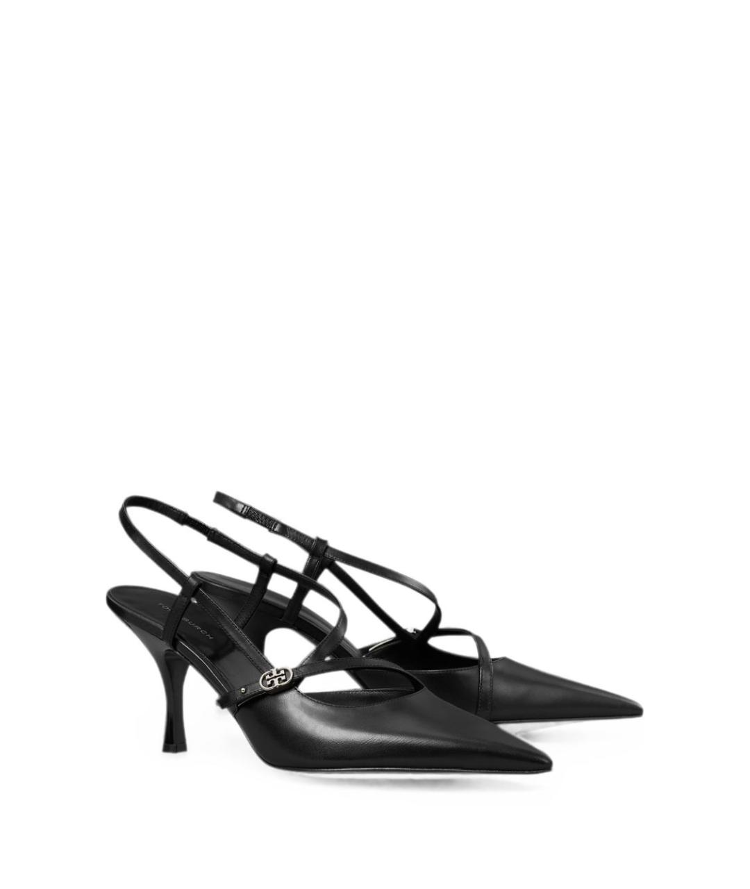 TORY BURCH Черные кожаные туфли, фото 2