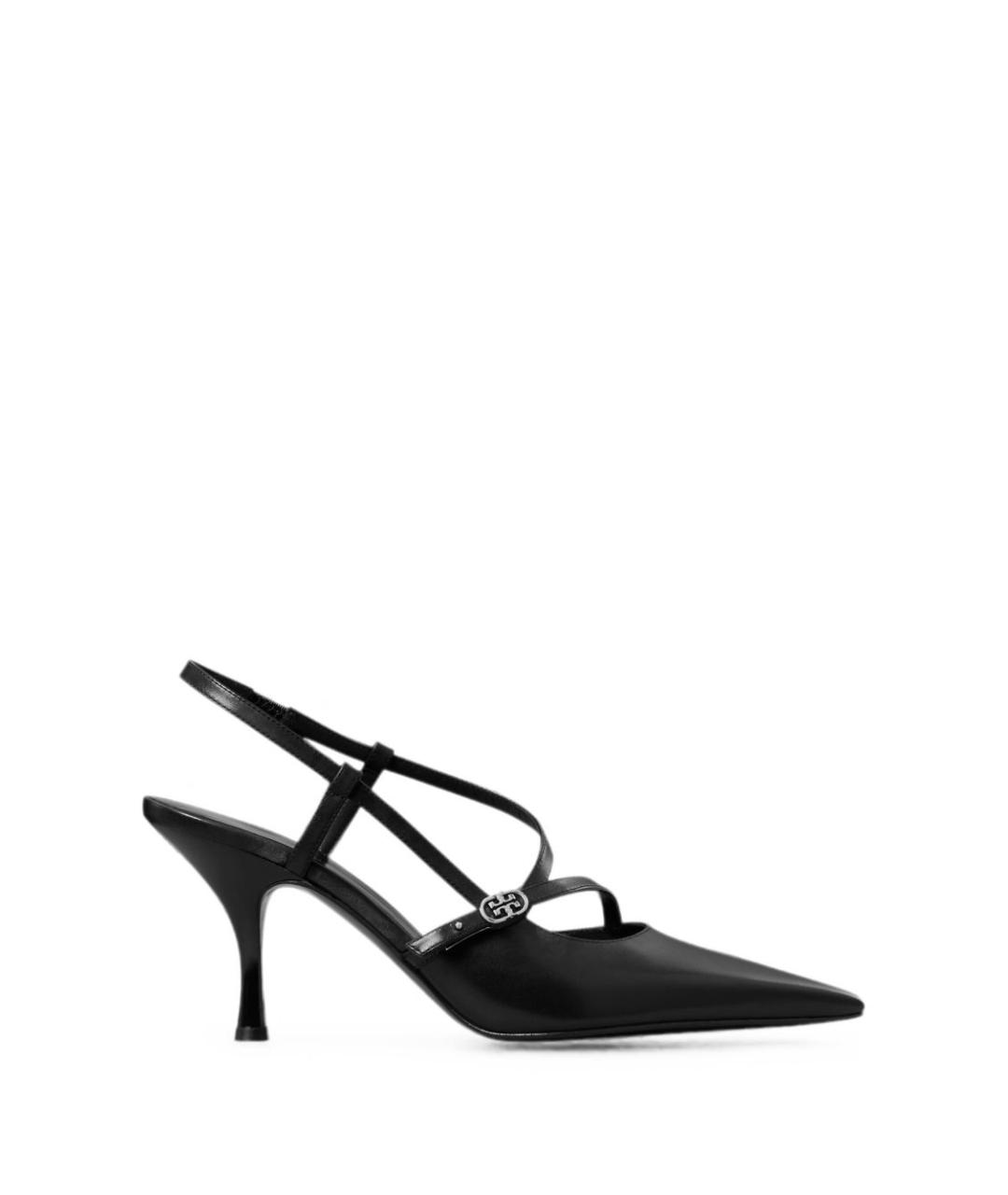 TORY BURCH Черные кожаные туфли, фото 1