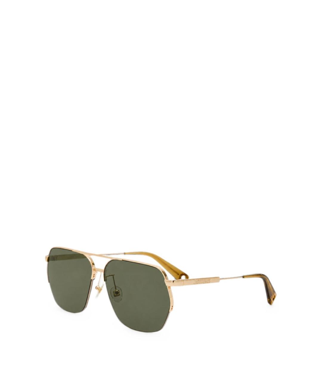 JACQUEMUS Золотые металлические солнцезащитные очки, фото 3