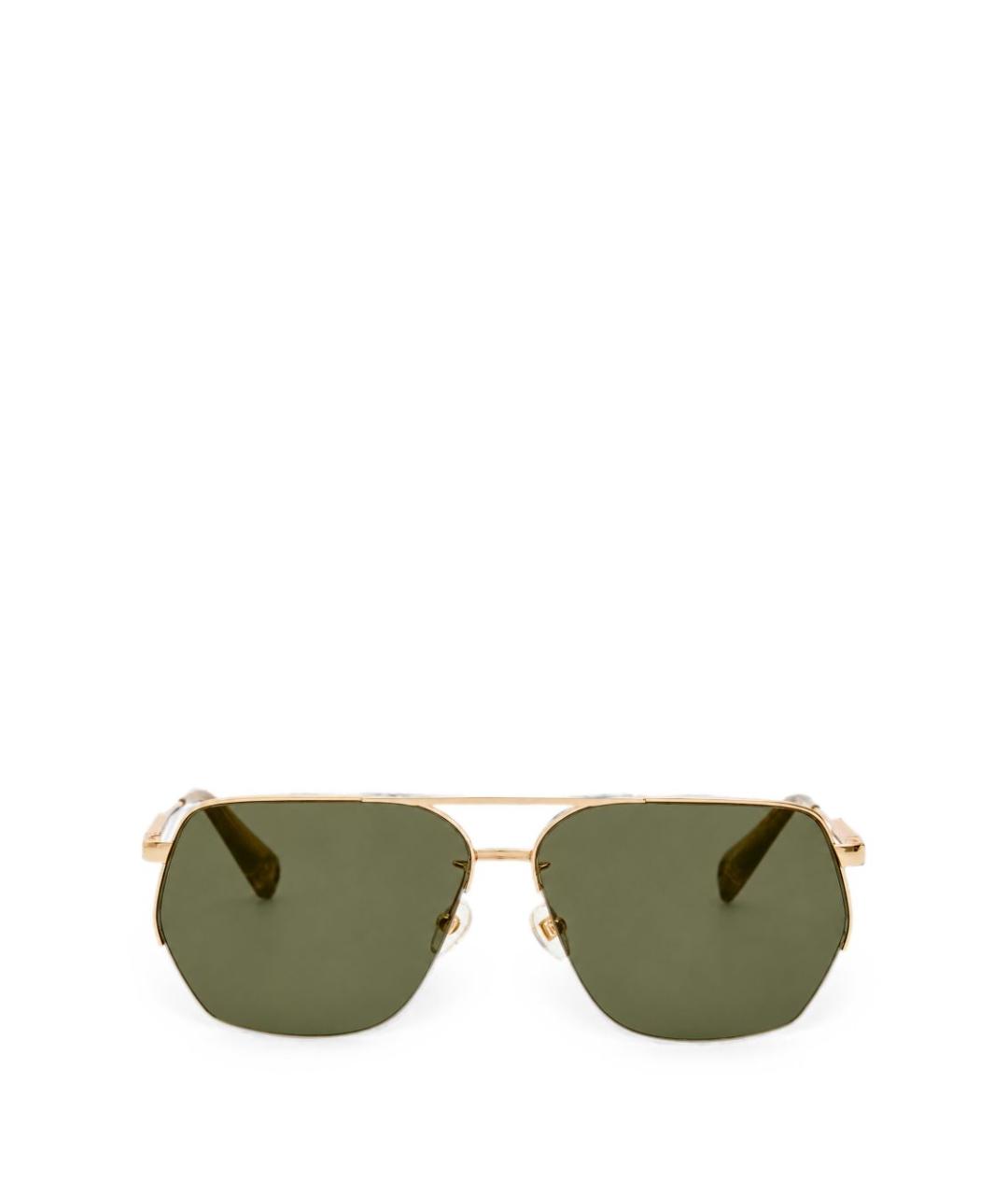 JACQUEMUS Золотые металлические солнцезащитные очки, фото 1