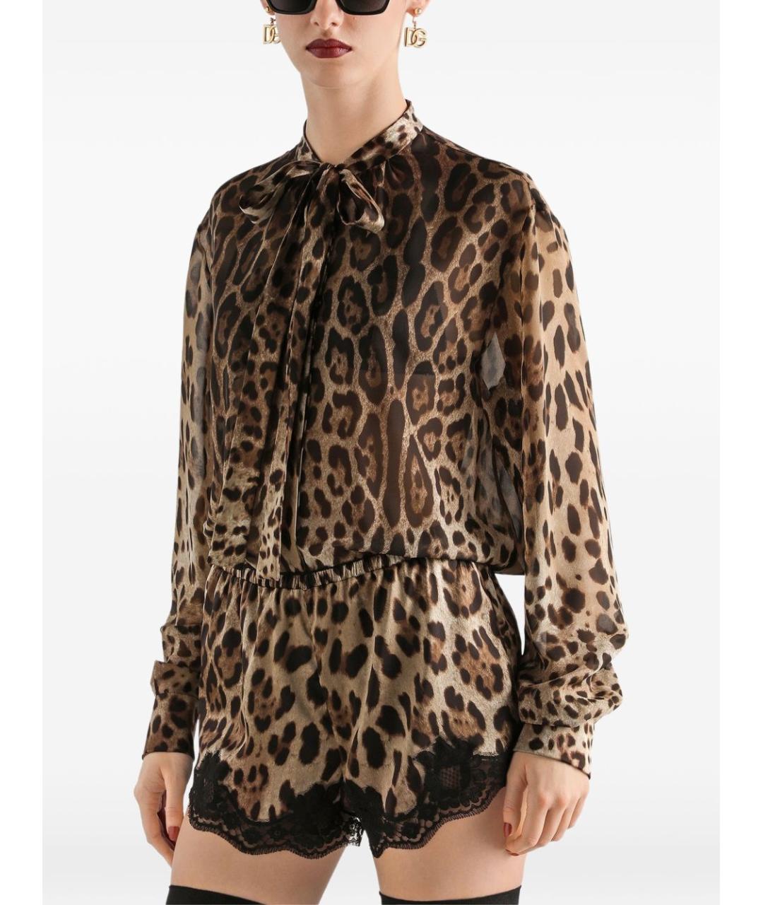 DOLCE&GABBANA Мульти шелковая блузы, фото 3
