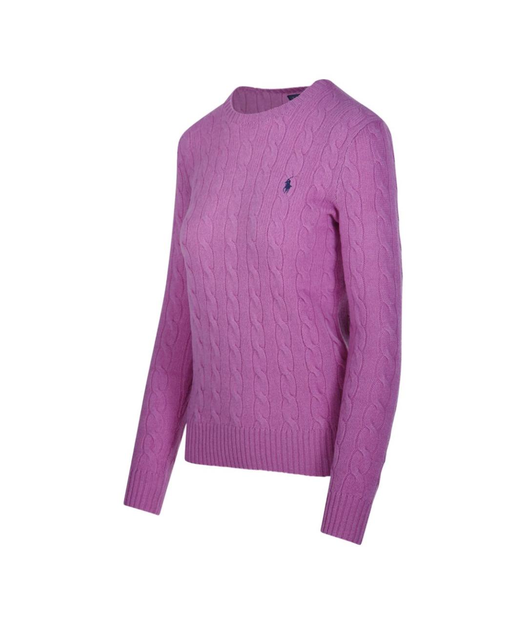 POLO RALPH LAUREN Фиолетовый шерстяной джемпер / свитер, фото 2
