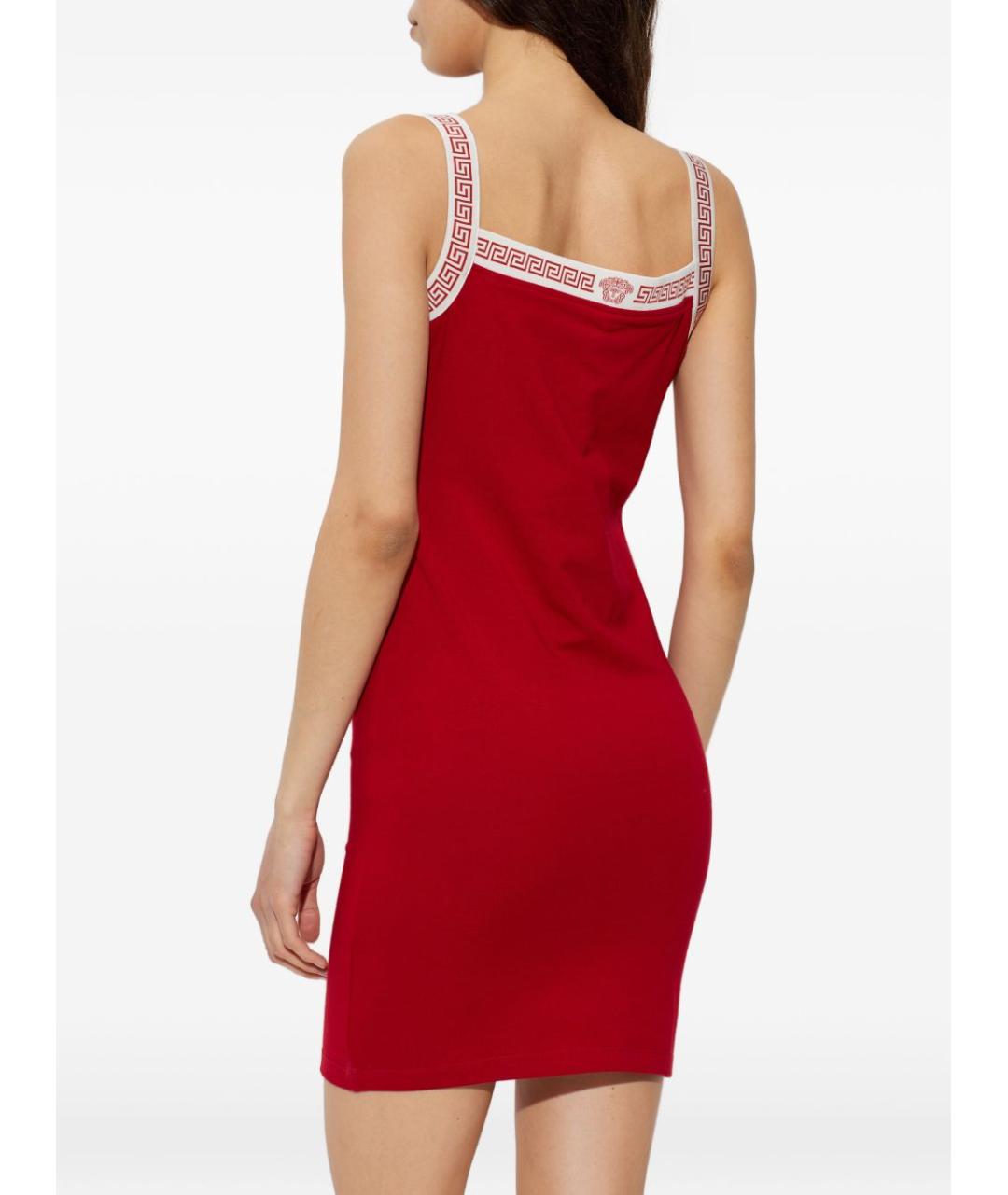 VERSACE Красное хлопковое платье, фото 2