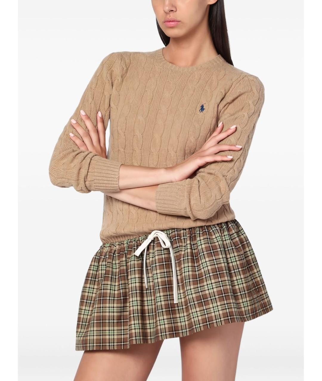 POLO RALPH LAUREN Бежевый шерстяной джемпер / свитер, фото 1