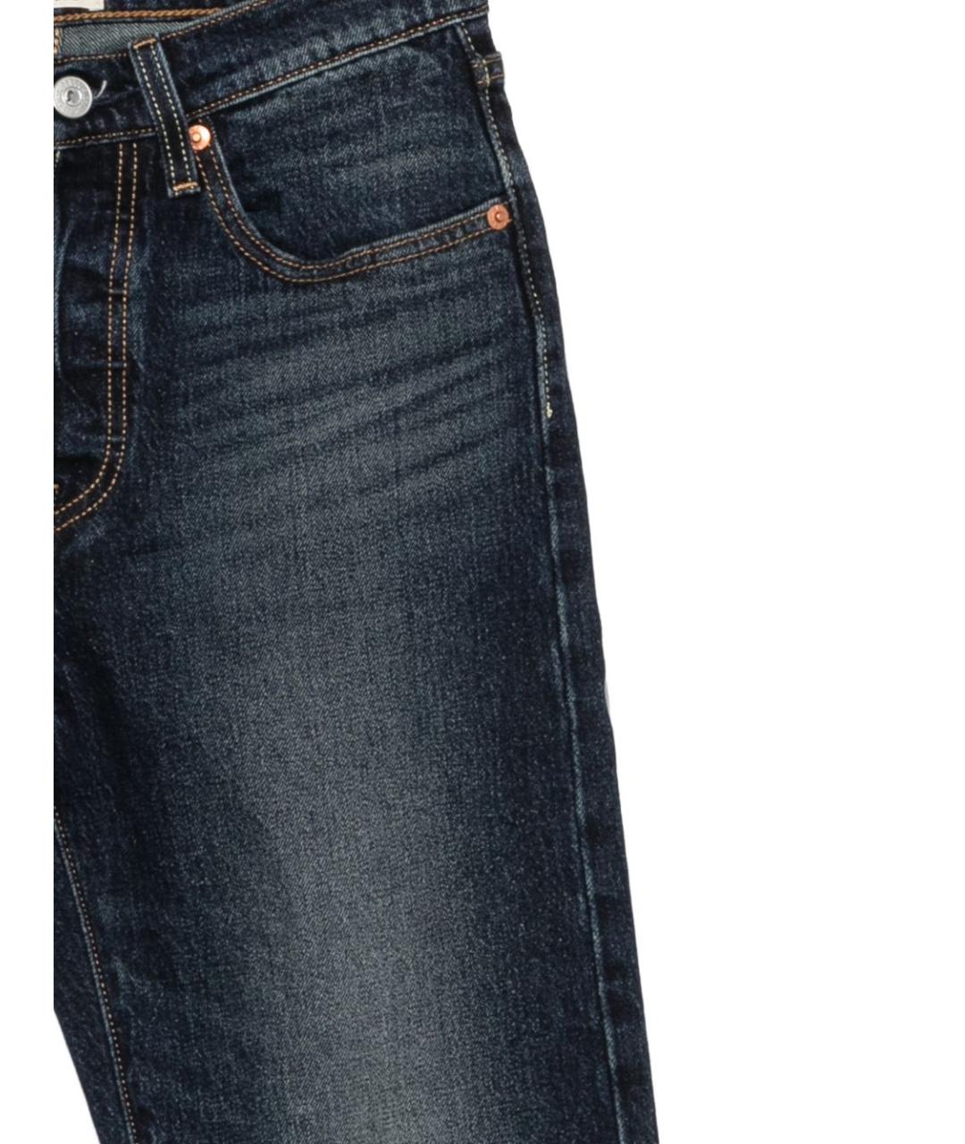 LEVI'S Синие хлопковые прямые джинсы, фото 3