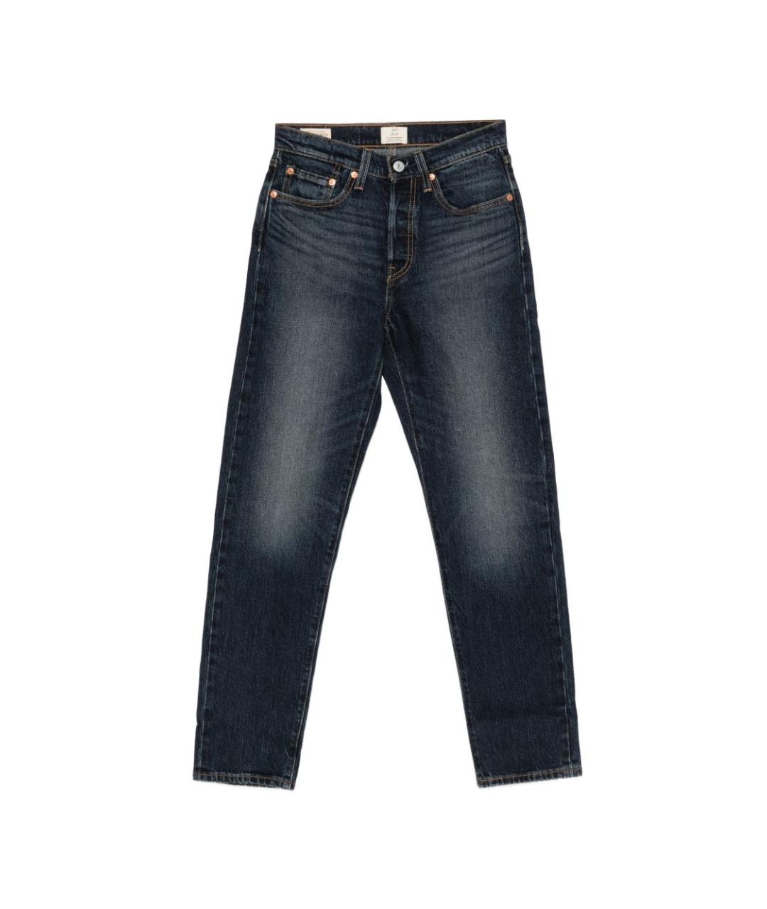 LEVI'S Синие хлопковые прямые джинсы, фото 1
