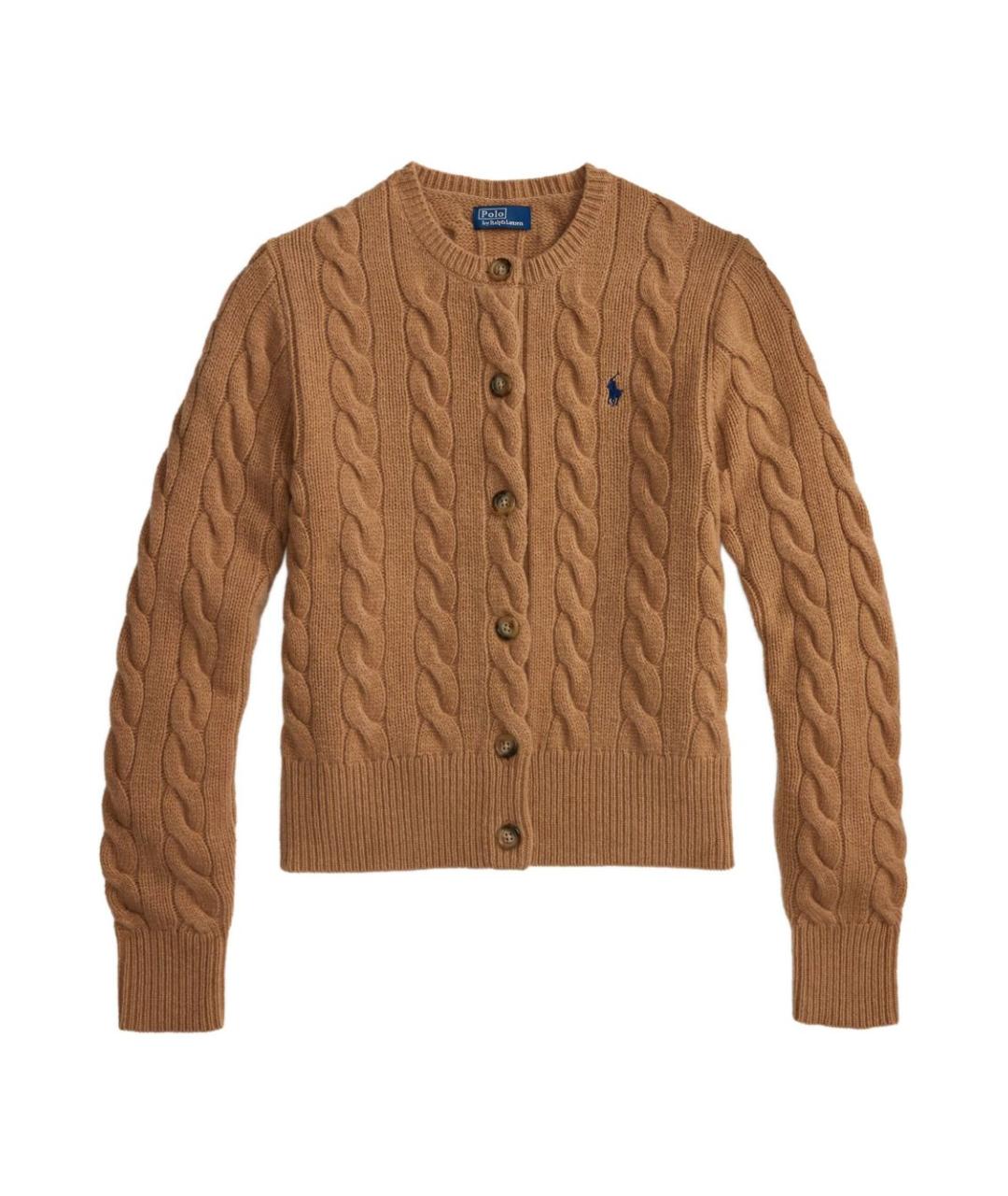POLO RALPH LAUREN Бежевый шерстяной кардиган, фото 1