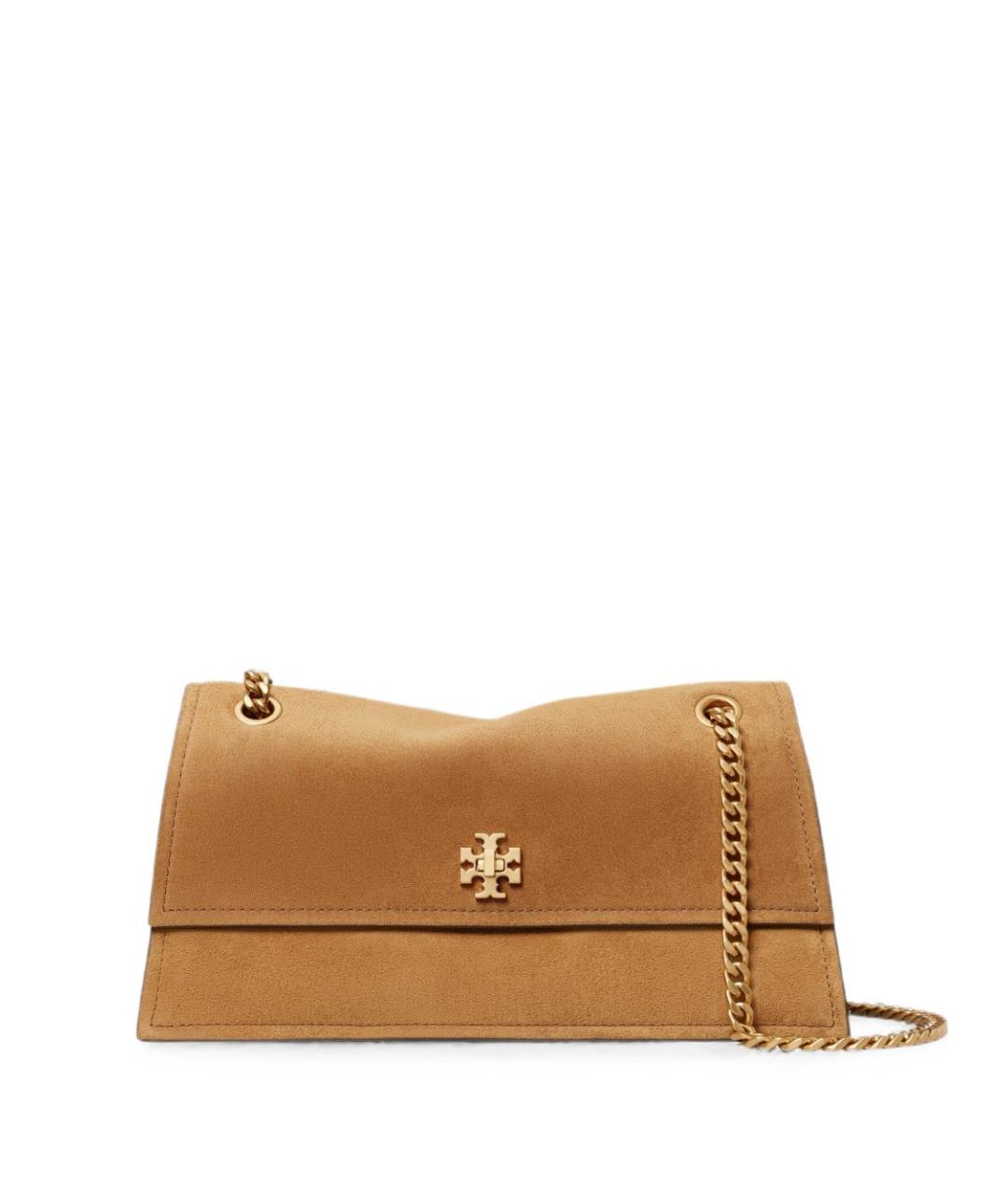 TORY BURCH Коричневая замшевая сумка через плечо, фото 1
