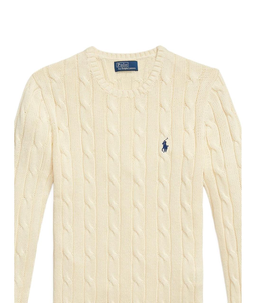 POLO RALPH LAUREN Желтый хлопковый джемпер / свитер, фото 2