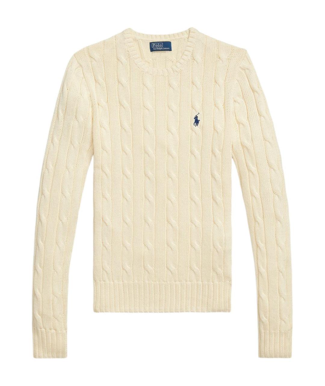 POLO RALPH LAUREN Желтый хлопковый джемпер / свитер, фото 1