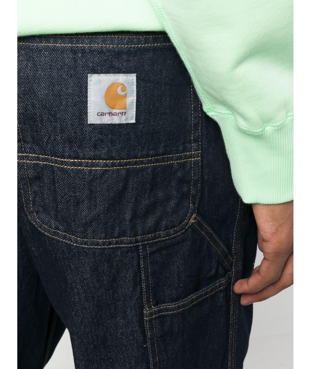 CARHARTT WIP Синие хлопковые прямые джинсы, фото 3