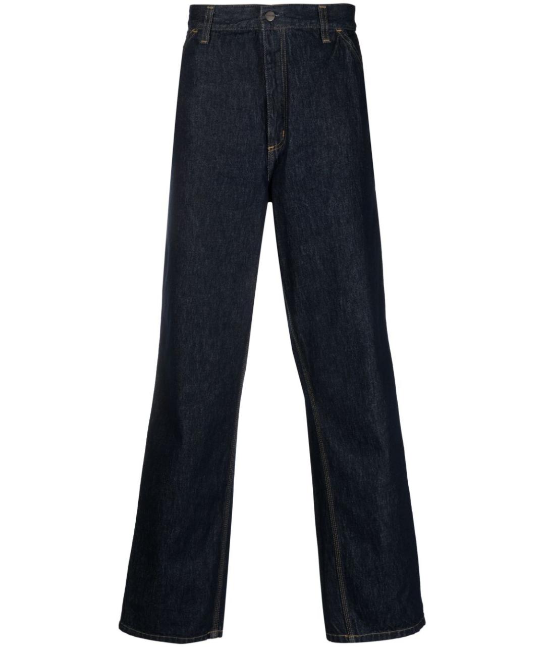 CARHARTT WIP Синие хлопковые прямые джинсы, фото 1