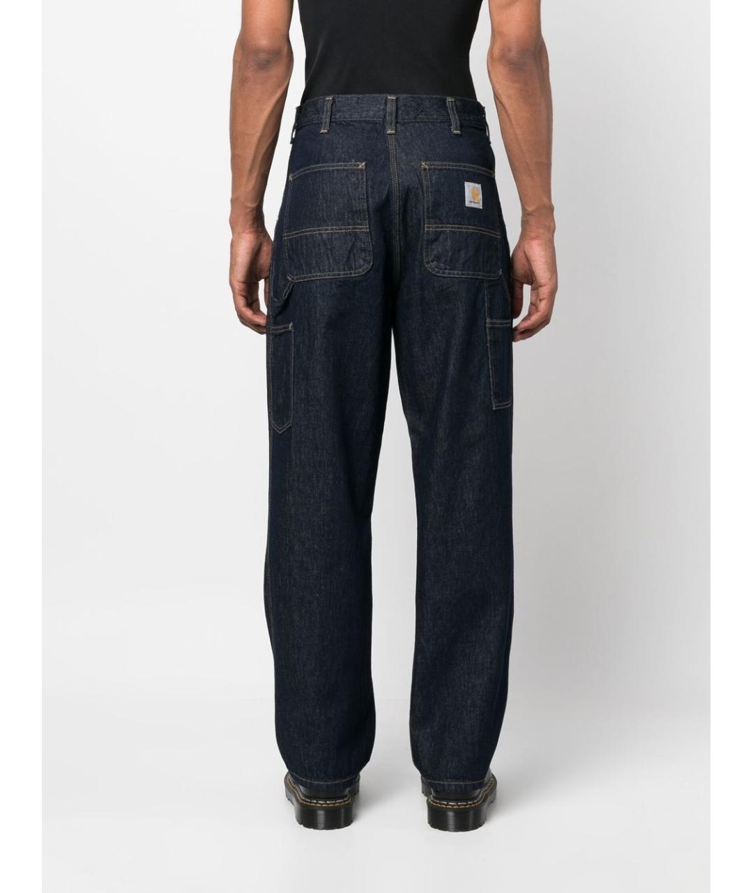 CARHARTT WIP Синие хлопковые прямые джинсы, фото 5