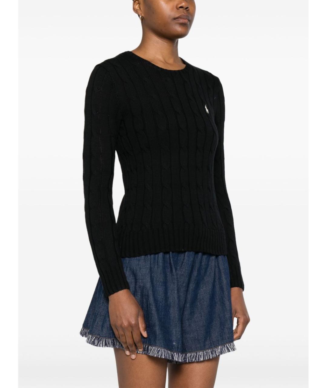 POLO RALPH LAUREN Черный хлопковый джемпер / свитер, фото 3