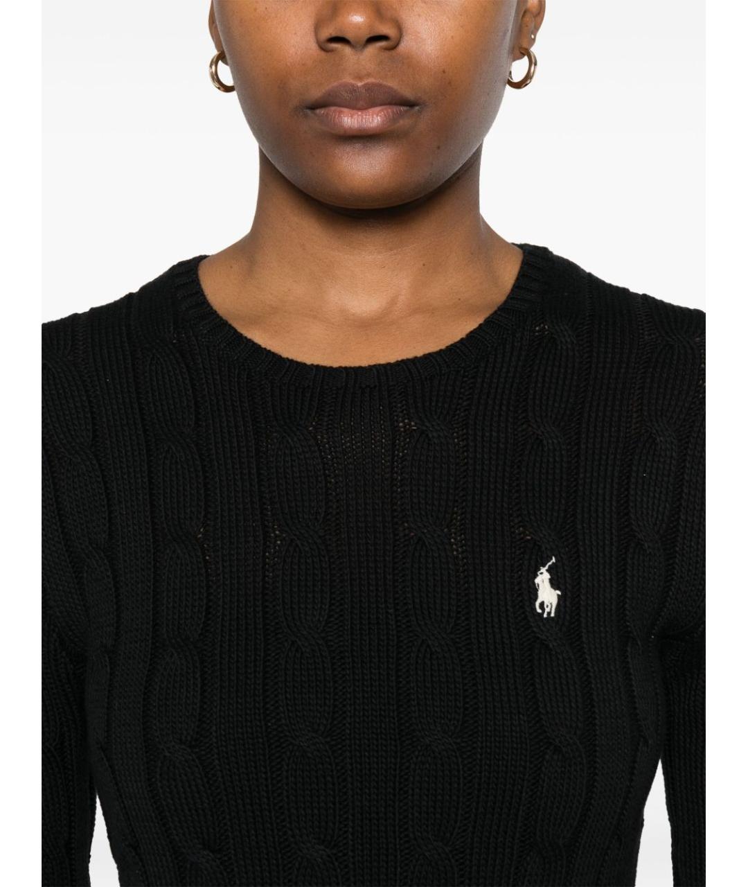 POLO RALPH LAUREN Черный хлопковый джемпер / свитер, фото 5