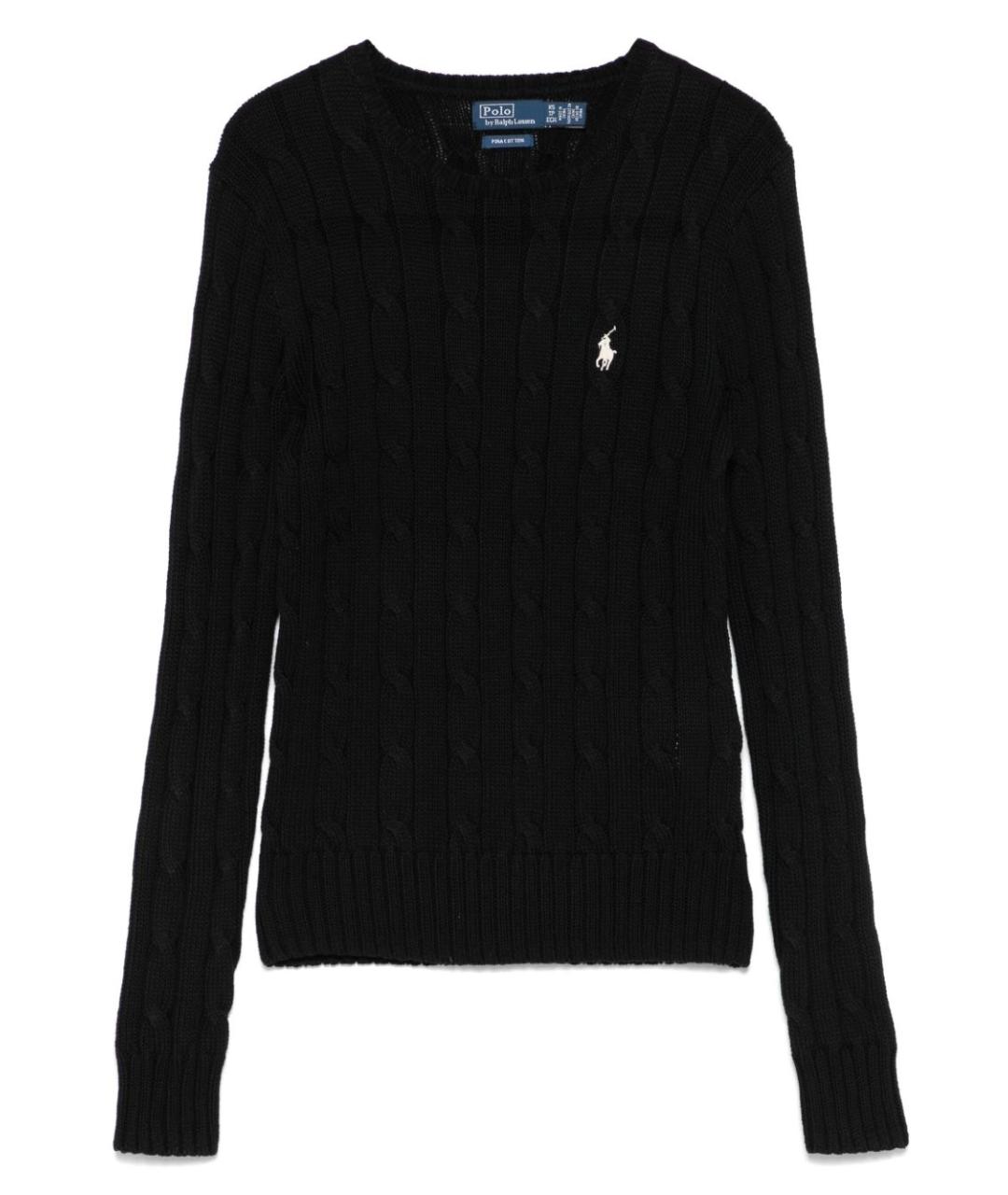 POLO RALPH LAUREN Черный хлопковый джемпер / свитер, фото 1
