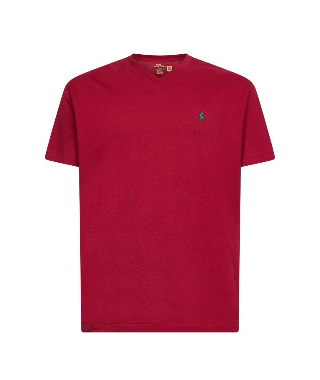 POLO RALPH LAUREN Красная хлопковая футболка, фото 1