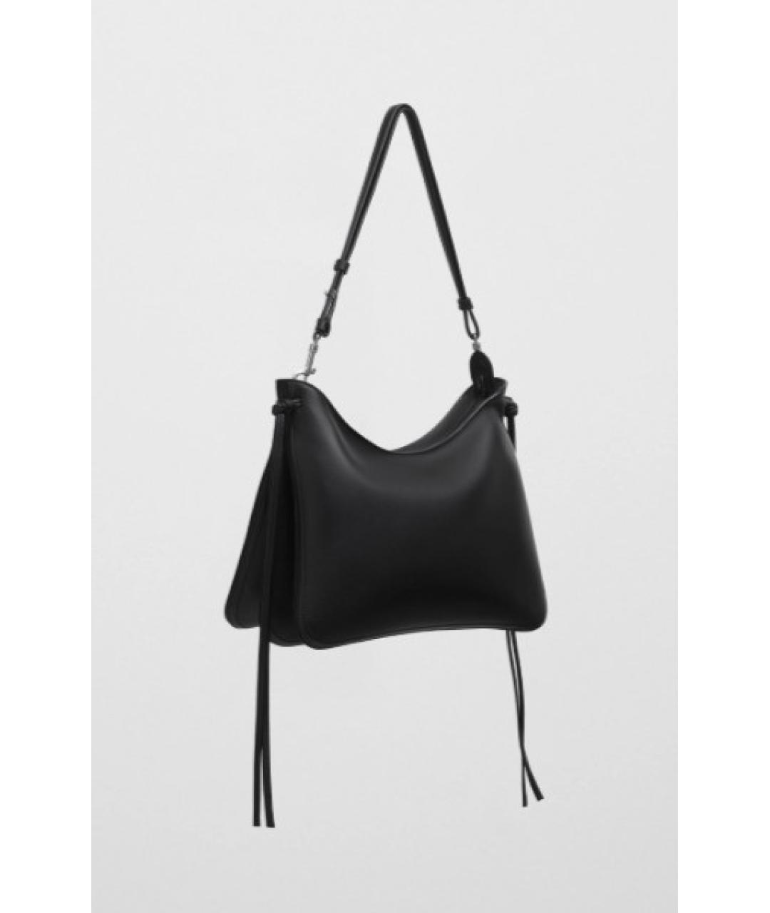 PHOEBE PHILO Черная кожаная сумка с короткими ручками, фото 2